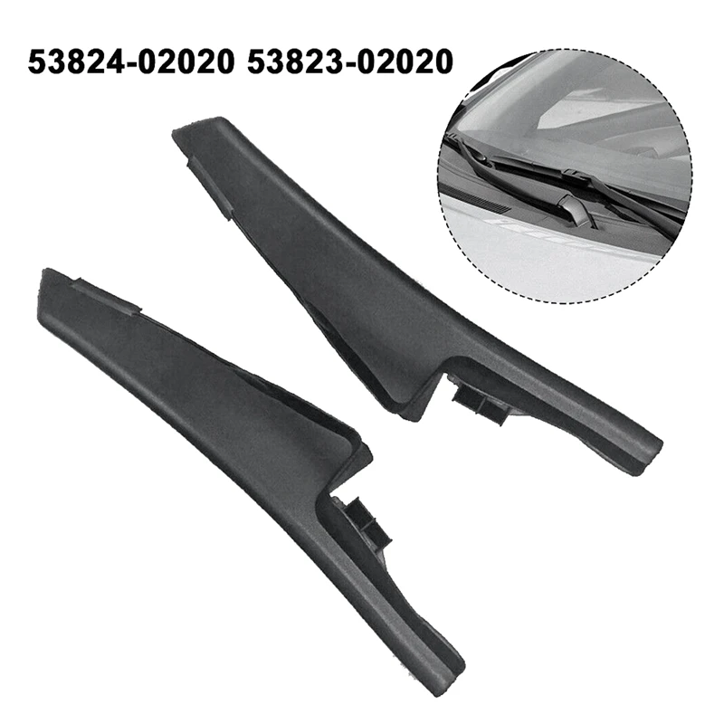 1Pair Front Side Corner Windshield Panel Protectors Parts 53823-02020 53824-02020 For Corolla 2007-2013 Windshield Wrap Trim image 4