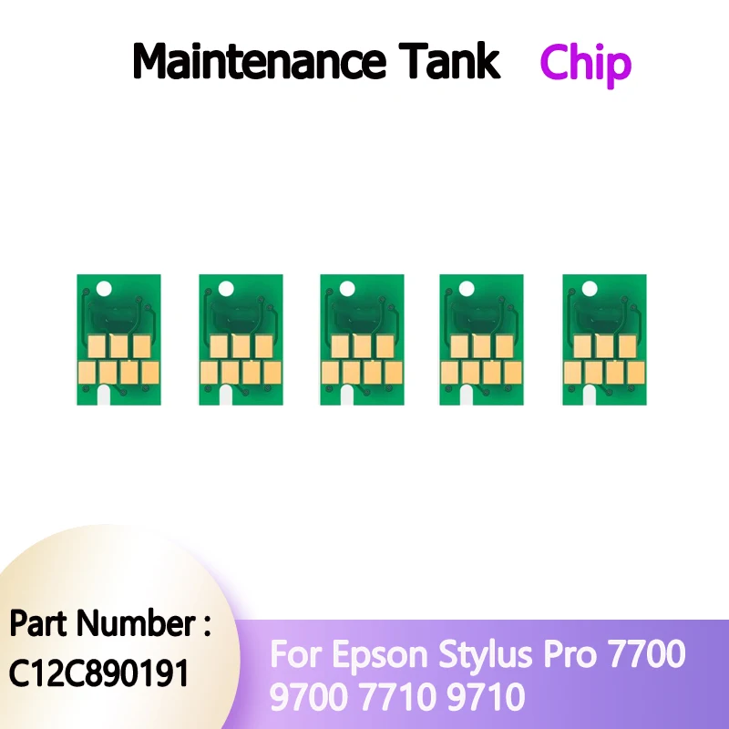 ชิปถังหมึกเสีย 2/5/10 ชิ้น สำหรับเครื่องพิมพ์ Epson Stylus Pro7700 9700 7710 9710 ชิปถังบำรุงรักษา