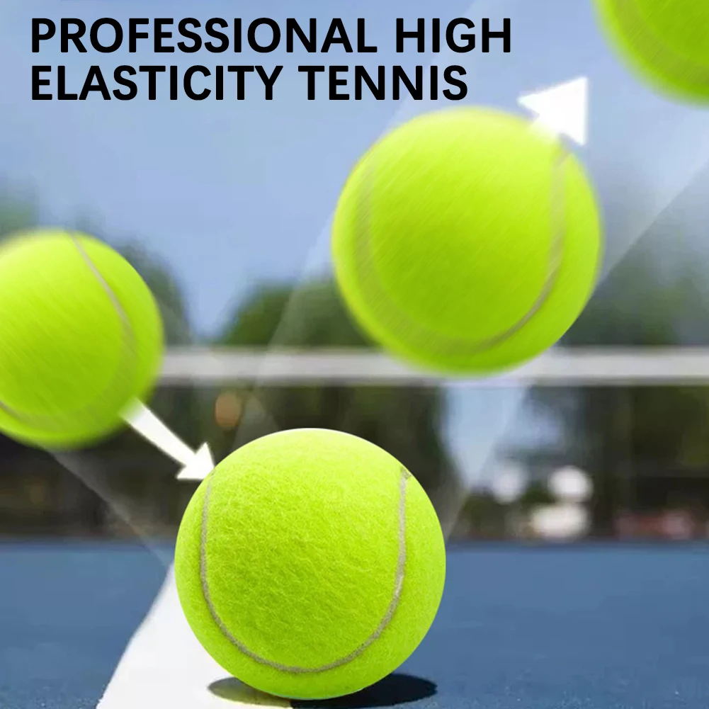 6/12pcs Tennis Balls with Mesh Carry Bag Practice Ball High Elasticity Pet Dog Playing Balls Outdoor Sports for Tennis Training view 2