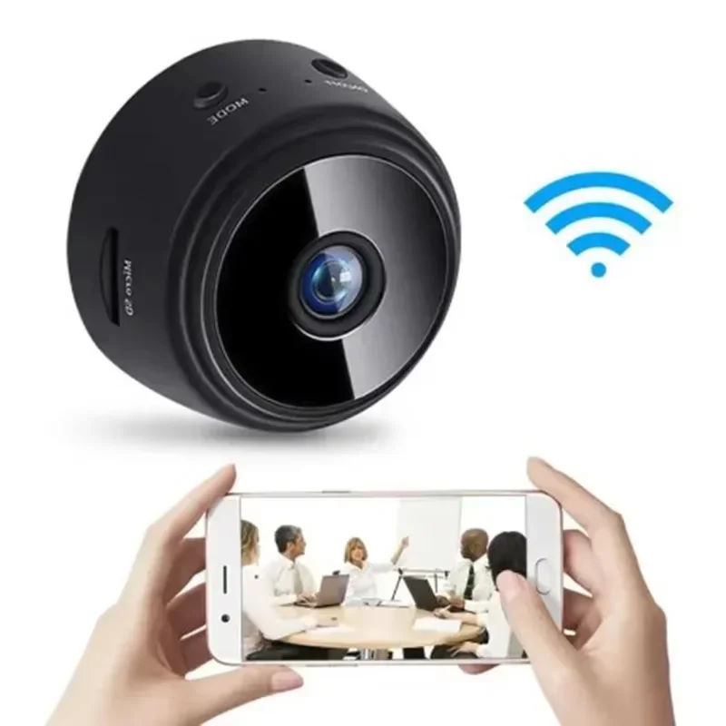 Mini Cámara de Seguridad WiFi 1080P HD - Monitor Inalámbrico para el Hogar con Visión Nocturna y Visualización Remota