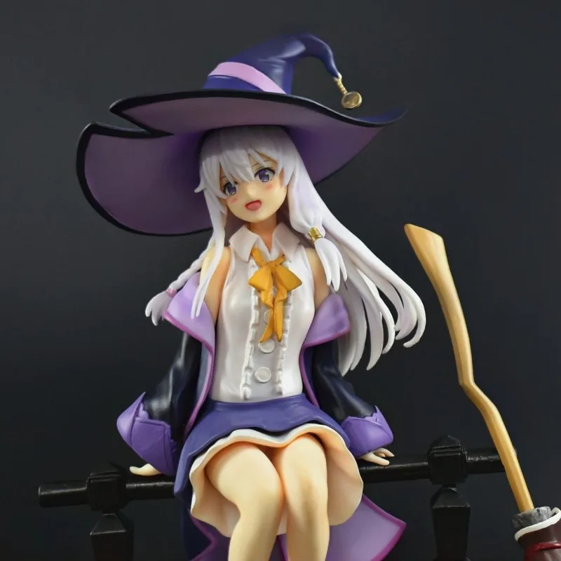 

Wandering Witch Elaina Sitting Pose Anime Girl Figure With Pet Scene Collectible Desktop Car Decoration Model For Anime Fans