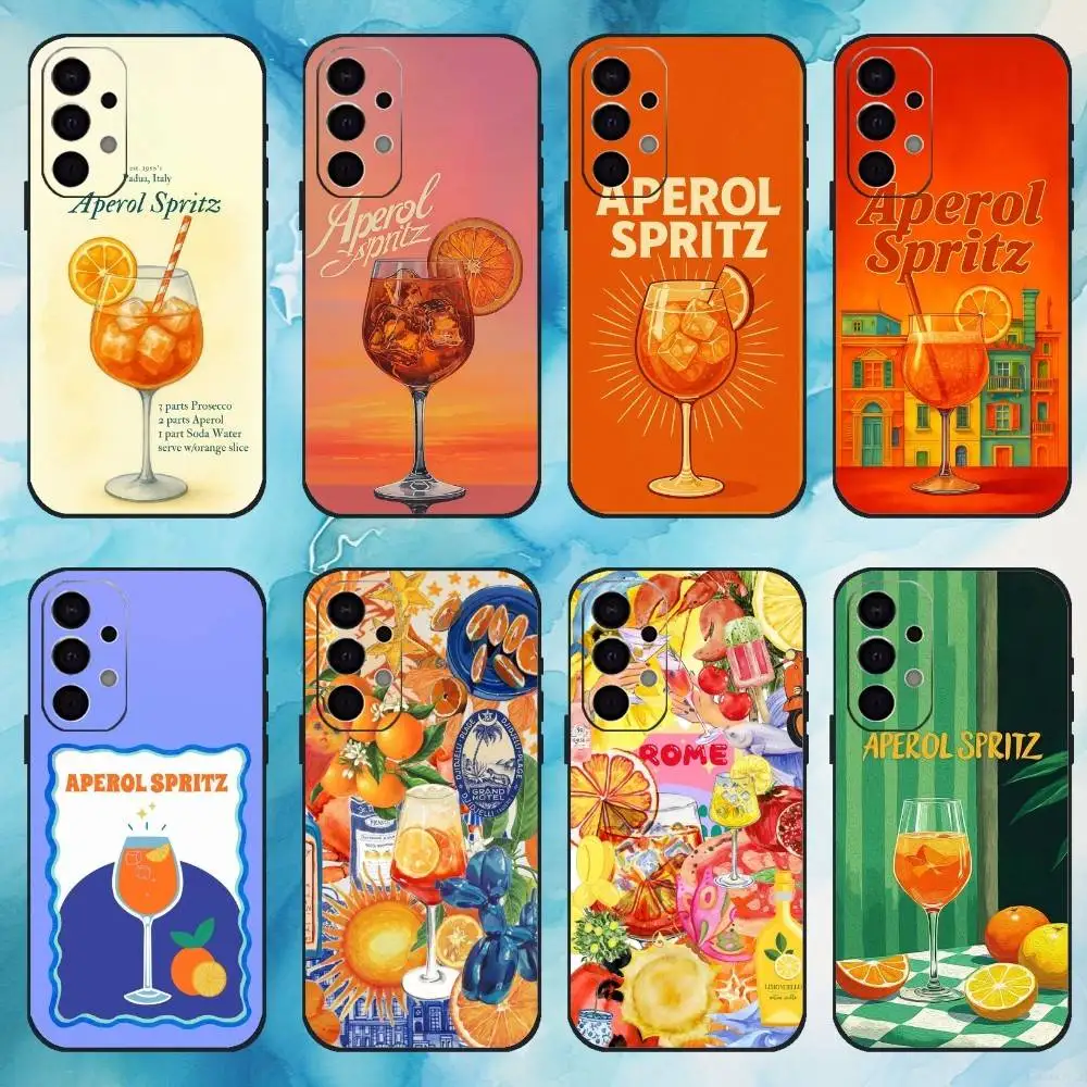 

aperol spritz Phone Case For Samsung Galaxy A73,A72,A71,A70,A53,A52,A51,Others Soft Black Cover