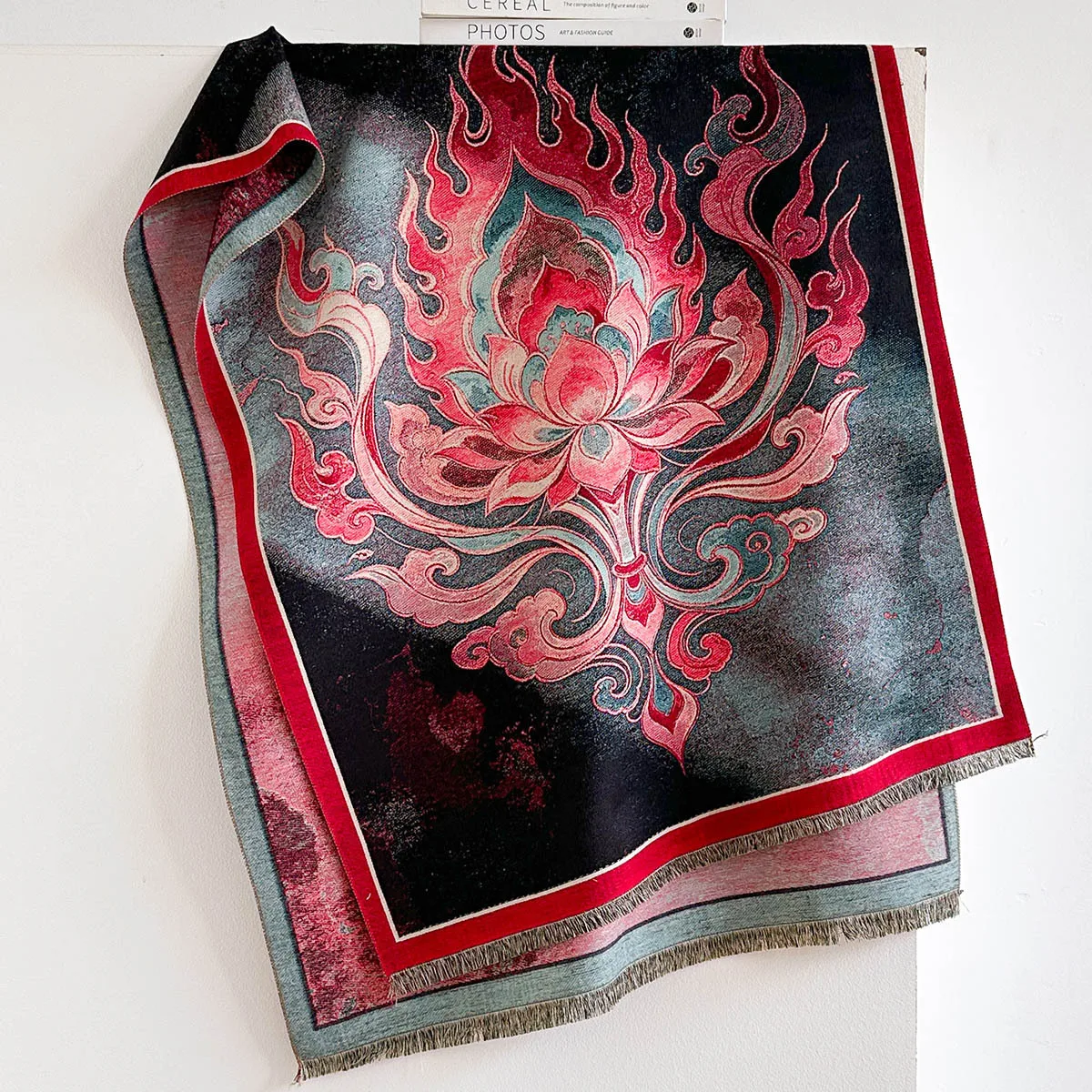 Dunhuang Flying Scarf for Women Autumn Winter Warm Thick Faux Cashmere Neck Warmer Soft Korean Style Pashmina Wrap Stole Gift