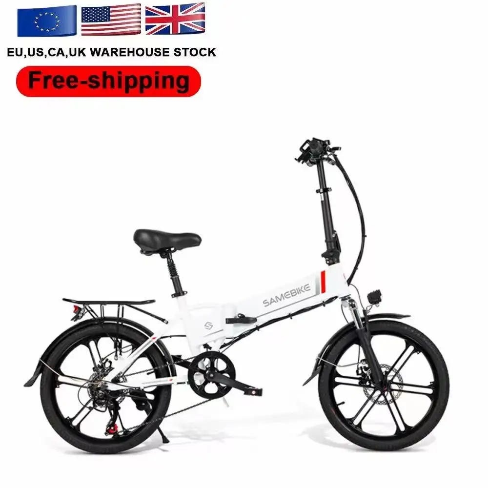 Elektrische vouwfiets met 350W borstelloze motor, 48V10.4AH ingebouwde lithium batterij, 20 inch banden en aluminium frame. - afbeelding 1