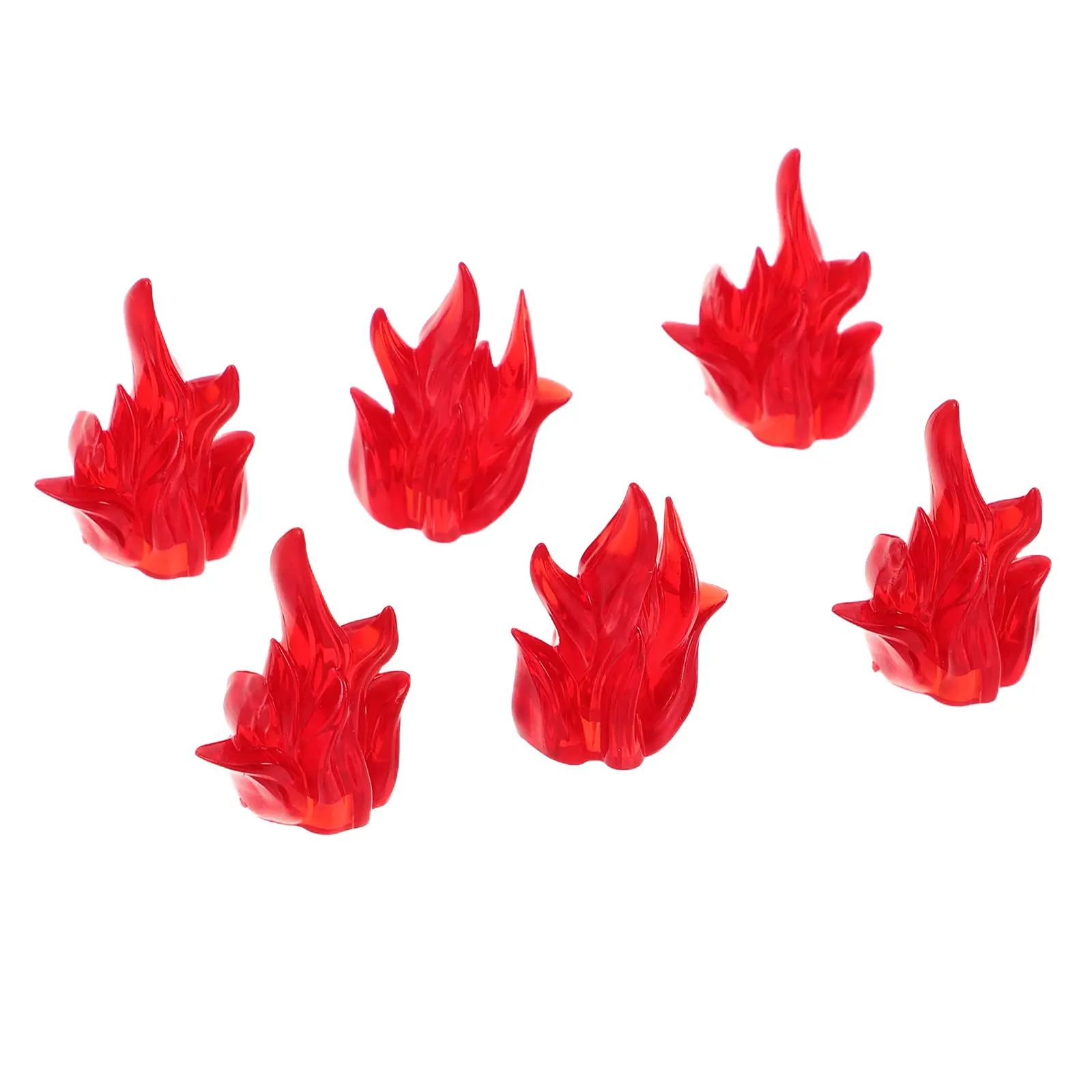 

6Pcs Creative Miniature Flame Accessories Fire Effects for Kids Building Sets Imaginative Play Halloween Decoration Educational