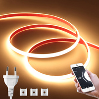 Tuya WiFi 220V COB LED Strip With Adhesive Tape Bluetooth Infrared EU Plug Neutral White Cob Led Neon Light For Room Outdoor