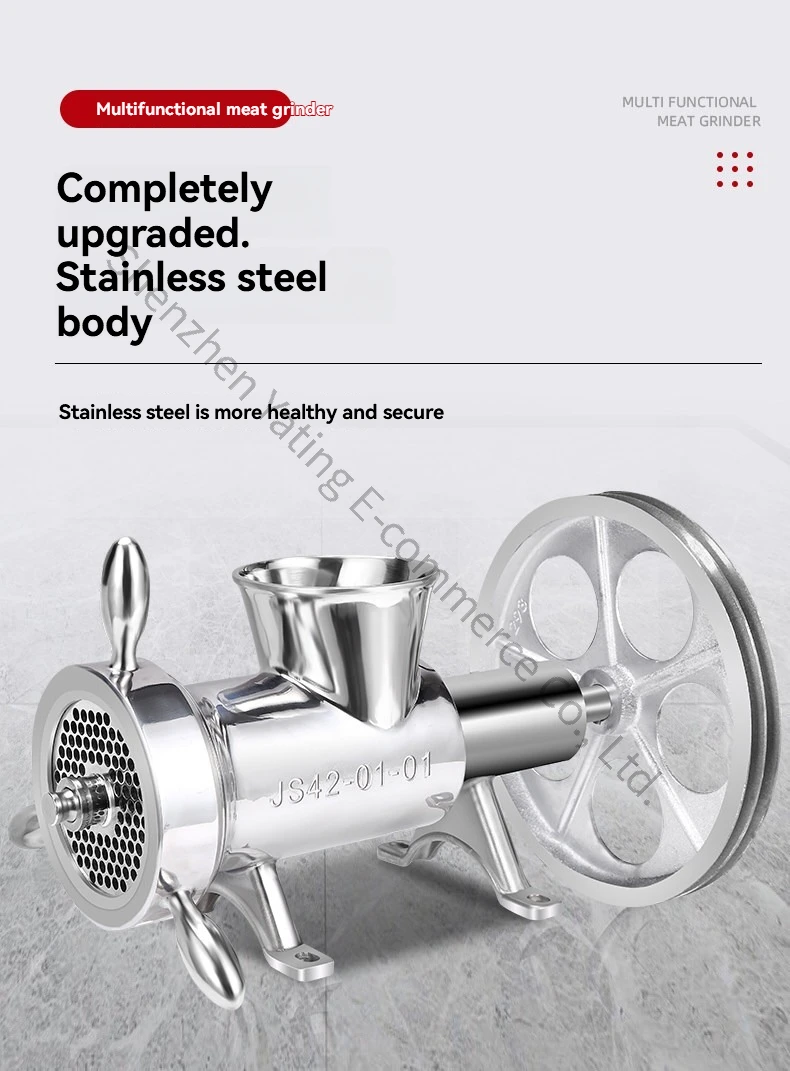32type Stainless Steel  Electric Meat Grinder, Frozen  Fish Meat Grinder Rice Cake Grinder, Chili Meat Shop