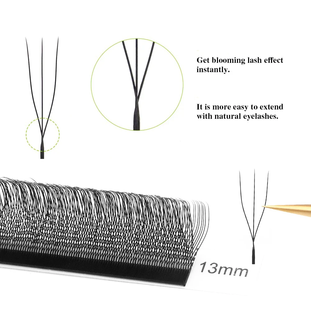 MARIA U3D W Eyelashes Single Layer U Shape Eyelash Extensions Soft Lashes Makeup Mesh Volume Eyelash