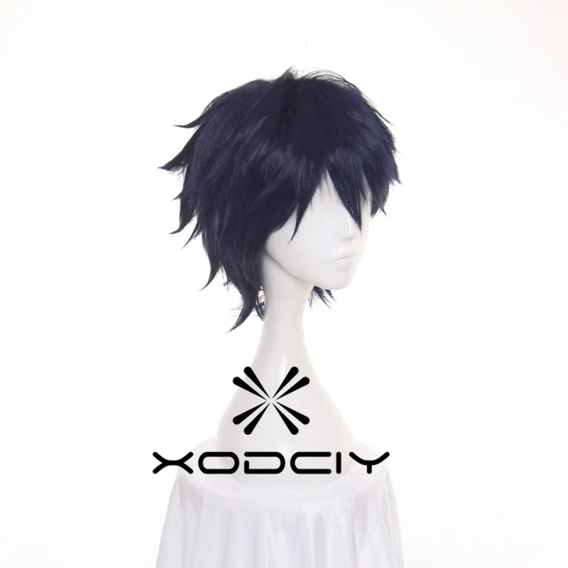 

Anime Ao no Exorcist Okumura Rin Blue Synthetic Hair Cosplay Blue Exorcist Heat Resistant Hair Cosplay Wig + Wig Cap