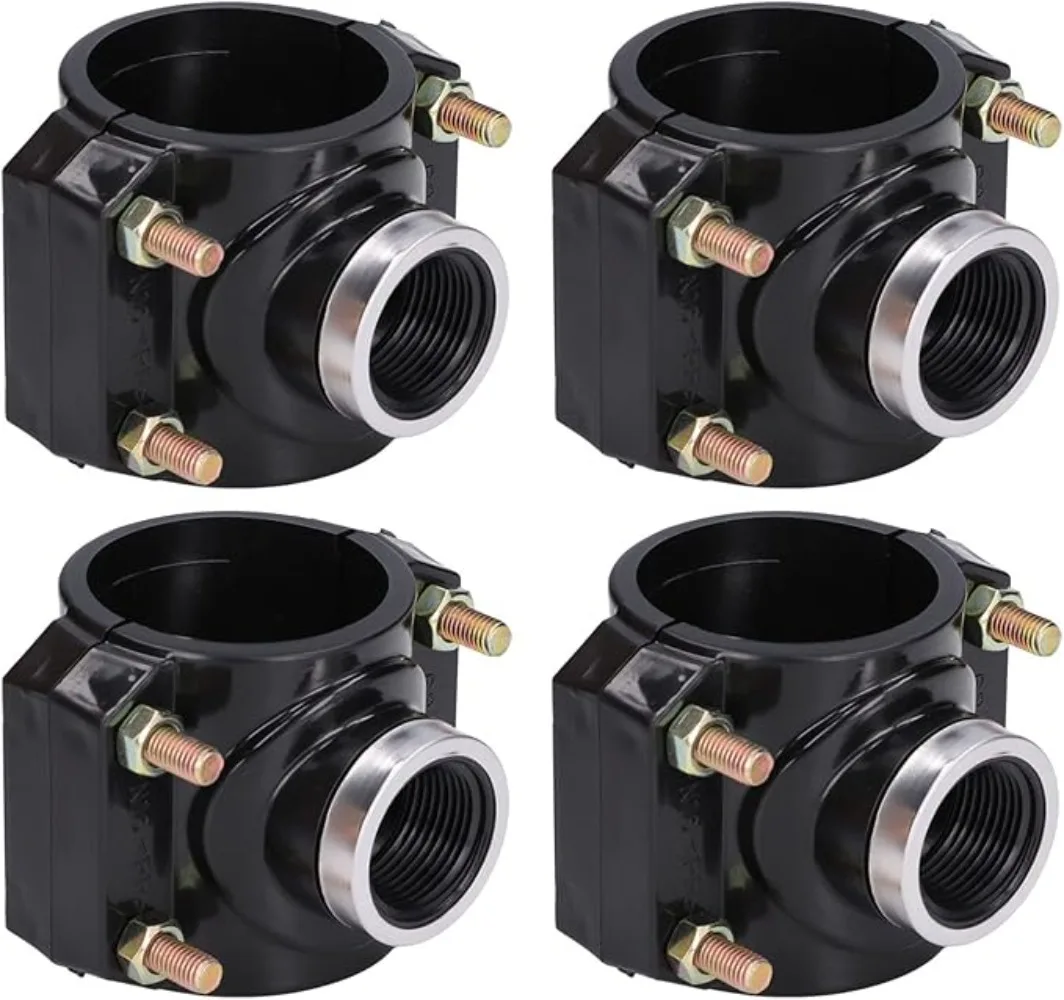 DN32, DN25 Pipe Clamp 1/2'' 3/4" Female Thread Connector PVC PE Pipe Water Splitter Repair Reducing Coupling Fitting 1 Pc