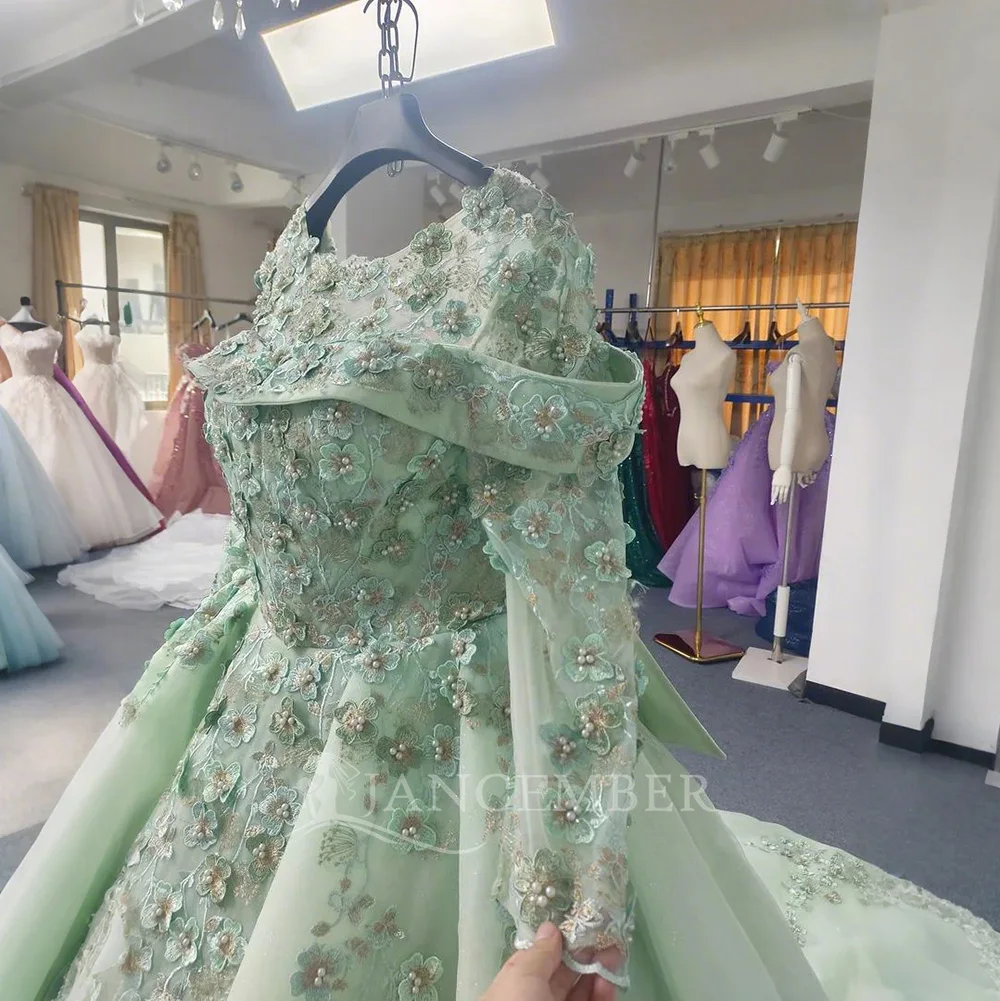 فستان Quinceanera سباركلي حلو 16 ثوب حفلة بأكمام طويلة خرزة لامعة ترتر ذهبي مزين بفيستدوس دي XV Anos مخصص #5