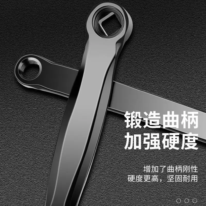 Forged Bicycle Crank High Hardness Durable Bike Crank Arm Universal Bicycle Crankset Part for Mountain Road Bike Cycling