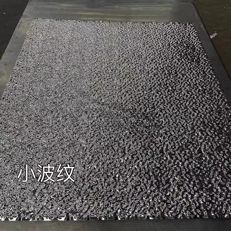 Water ripple stainless steel plate processing custom embossed board hanging decoration ceiling lobby ceiling background wall met