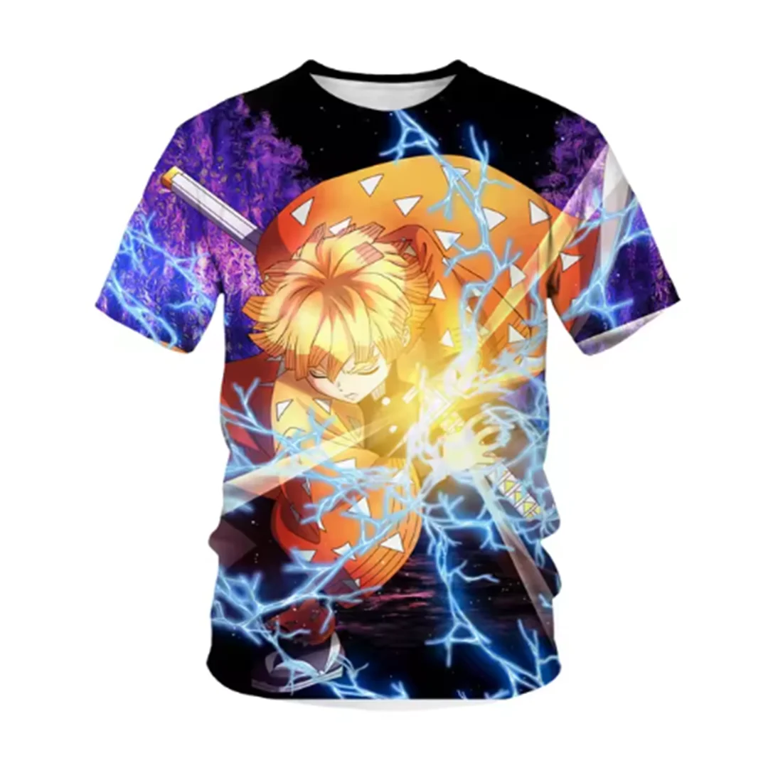 Anime Demon Slayer T Shirt Lovely Kamado Nezuko Costume Boys Girls T-shirt Summer Short Sleeves Oversized Streetwear Loose Tops