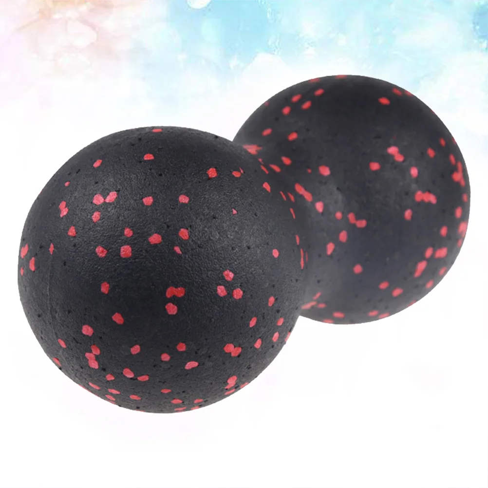 

EPP Muscle Relaxation Dual Ball Peanut Massage Ball Yoga Fitness Lacrosse Ball for Home Office Black Blue