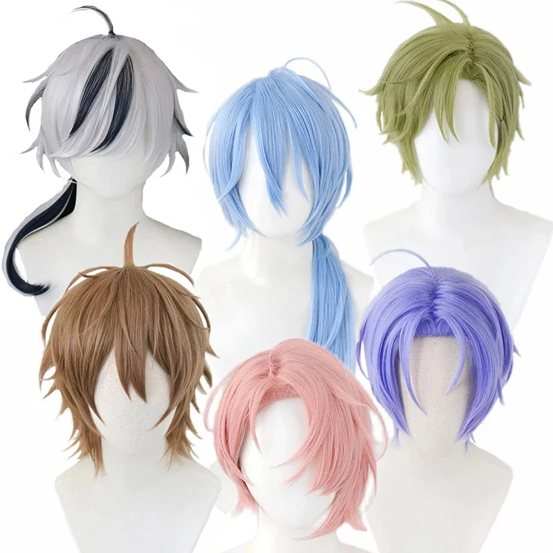 Game Nu: Carnival Cosplay Wig Aster Kuya Edmond Olivine Eiden Blade Yakumo Garu Dante Wigs Pelucas Role Play Hair