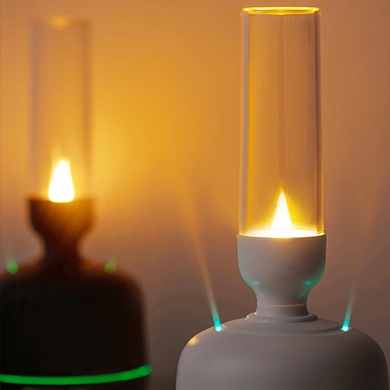 Electric Aroma Essential Oil Diffuser Ultrasonic Air Humidifier For Bedroom Luxury Candle Lighting Lamp Mist Maker