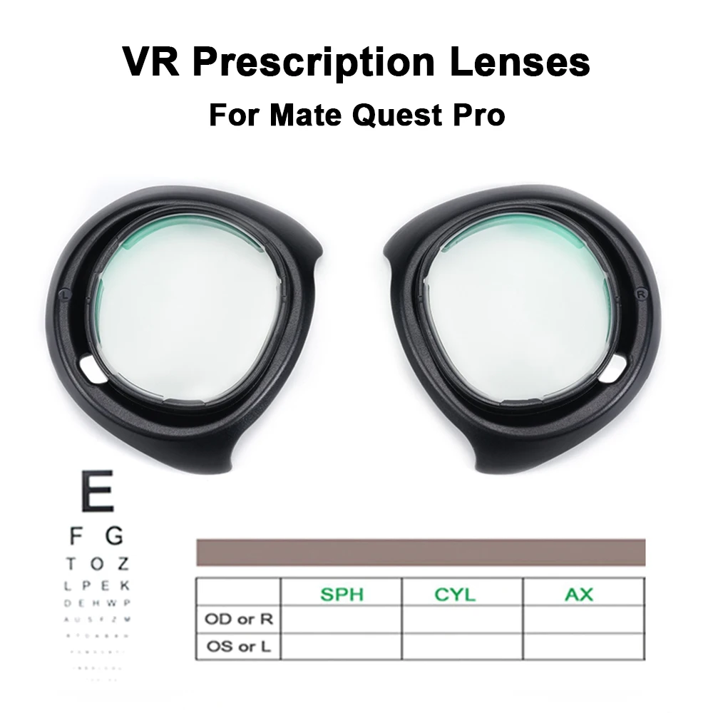 VR Prescription lenses For Meta Quest Pro Lens Myopia Anti Blue Radiation Glasses Support Eye Tracking For Oculus Quest Pro