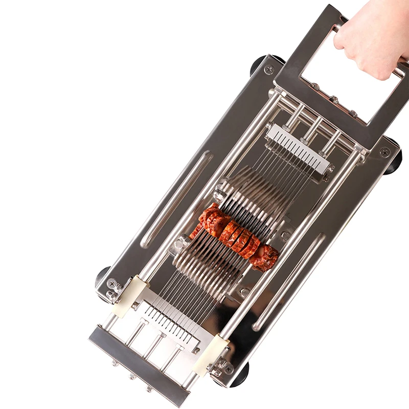 Ручной нарезной станок 5 мм для бекона, огурца, картофеля, фруктов, Ломтерезка из нержавеющей стали, лезвие для овощей, слайсер, резак