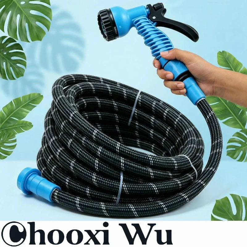 New household floor cleaning and vegetable watering gun with extended water hose and high-pressure spray gun