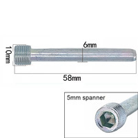 Motorcycle Lower Pump Disc Brake Pad Fixing Screw Hexagonal Guide Bolt Guide Pin M10 Thread 10mm Pitch 1