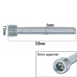 Pompe inférieure de moto, plaquette de frein à disque, vis à fibre, 2,2 de guidage hexagonal, goupille de guidage, filetage M10, pas de 10mm, 1