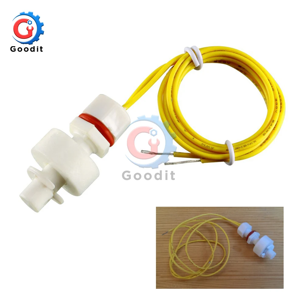 Normally Closed Low Pressure Float Switch ZP2508 Mini PP Tank Pool Water Liquid Level Sensor Module Vertical Float Switch 36mm