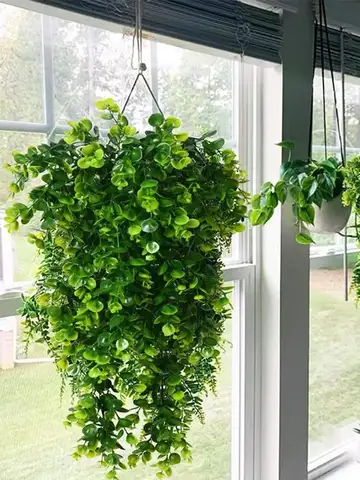 Artificial Wall Hanging Persian Grass Vine Artificial Hanging Fern Vine Hanging Green Plants