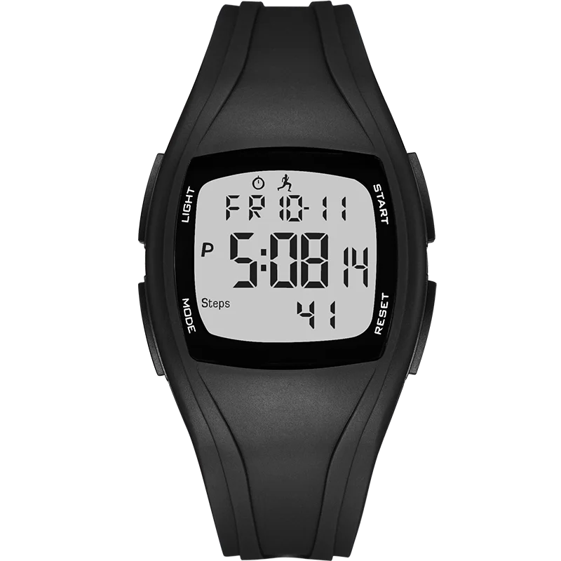 READ Mens Square Digital Sports Watch | Resin Strap | Pedometer | LED Light | Alarm Calendar Stopwatch | 30M Water Resistant