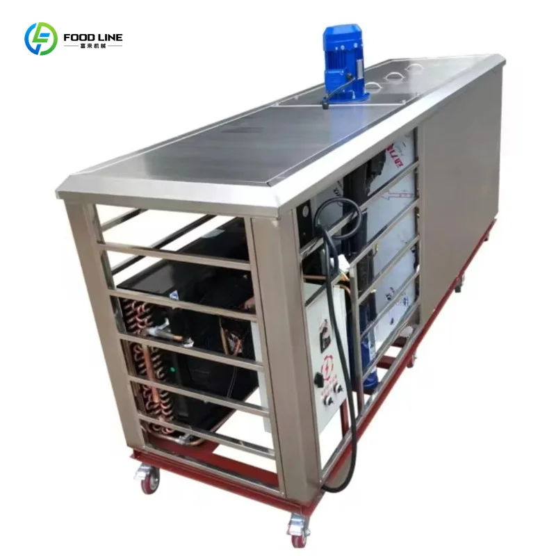 Air-cooled 1Ton Brine Ice Machine, High Efficiency Industrial Salt Water Ice Equipment Adapts to South Africa Climate
