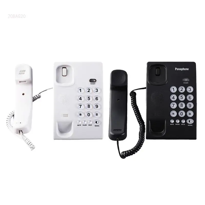 Desktop Corded Telephone Landline Phone with Quick Redial Wall Mountable Multiple Function KX-T3016 Phone