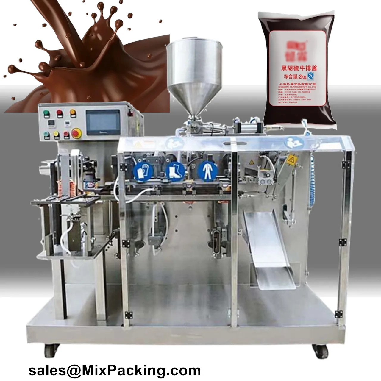 Automatic Horizontal Pre-made Pouch Tomato Paste Sauce Ketchup Filling Packaging Machine