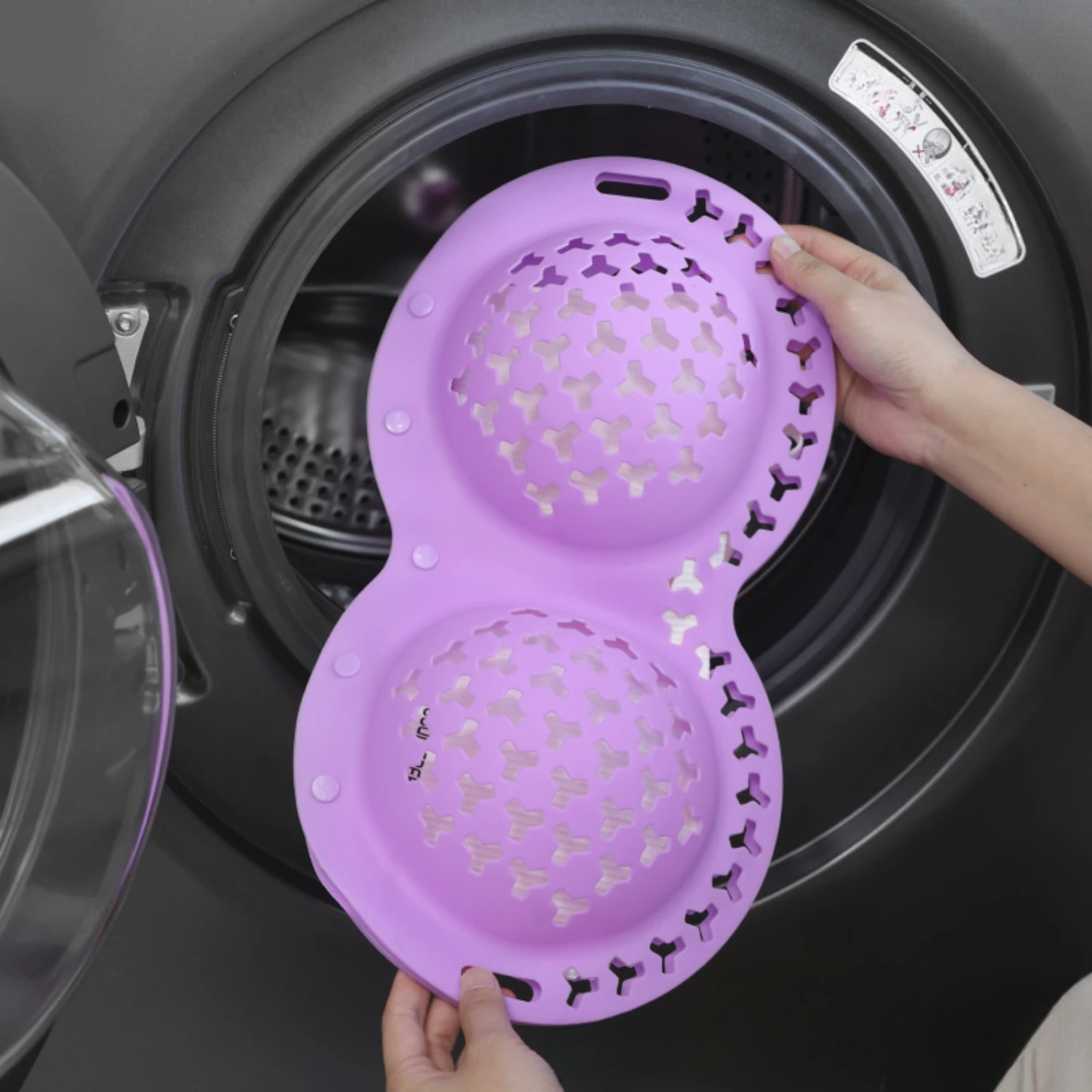 

Silicone Bra Wash Bag - Prevents Deformation & Friction, Snap Closure For Easy Use