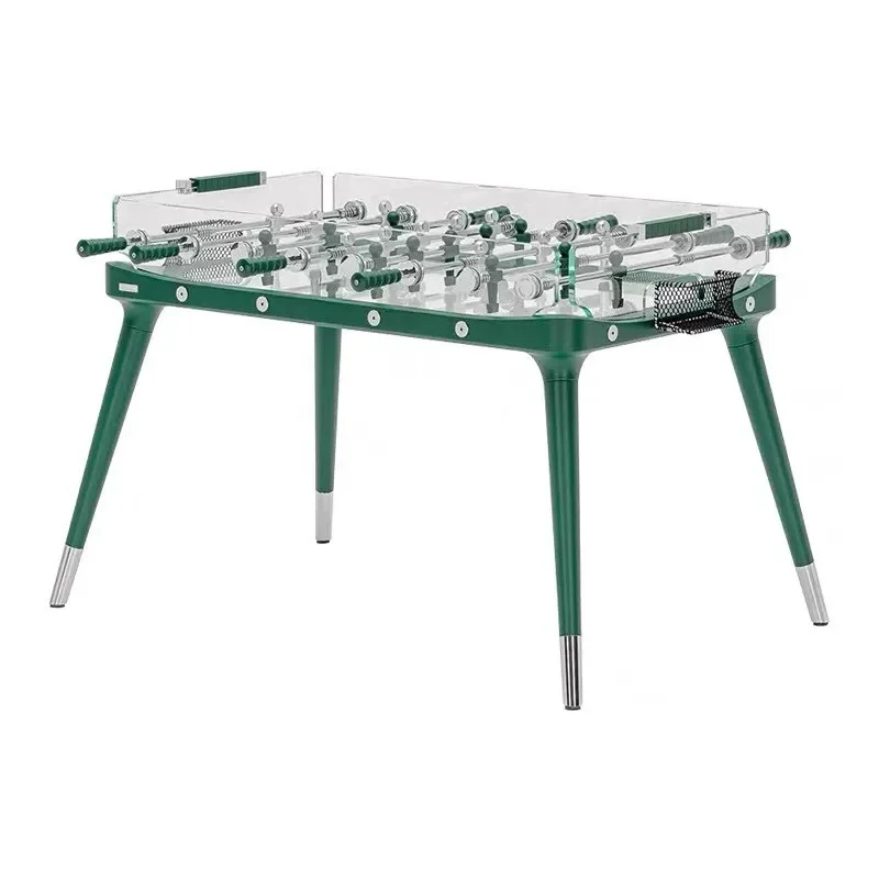 High-end club mansion villa solid wood crystal tempered glass standard table football machine Italian double football machine