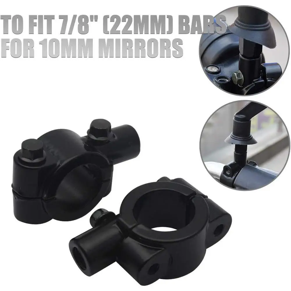 2pcs M10 Motorcycle Mirror Mount Brackets For motorcycle models with 7/8