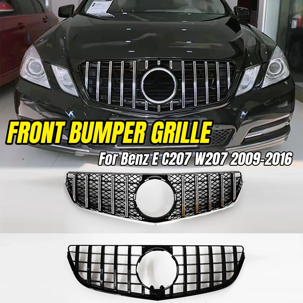 

Front Radiator Grille for Mercedes Benz E Class C207 W207 A207 Coupe 2009-2016, Sport Bumper Grill for E200 E260 E350 E400 E500