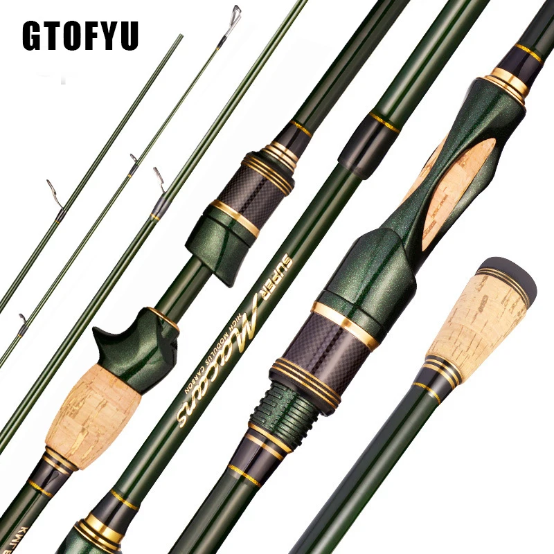 

1.8-2.4m Spinning Casting Fishing Rod K Guide Ring 40T X Carbon L.W 4-21g M Power Lure rod 4 Pieces Ultra light 55cm Travel Rod