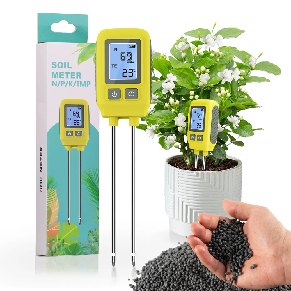 

NPK Smart LCD Display Portable Soil Sensor Tester Multifunctional Monitoring and Observation Various Wet Temperature Conditions