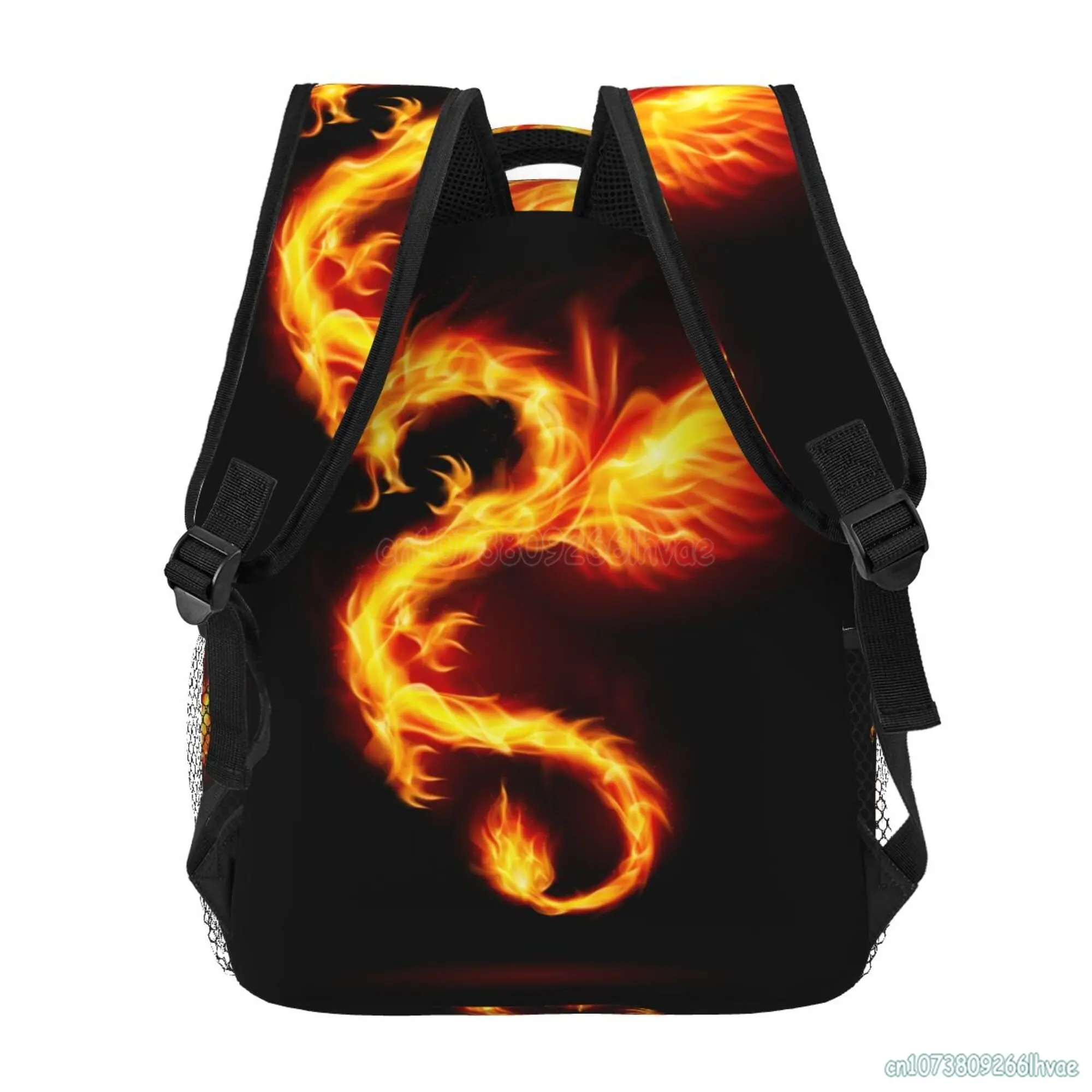 Sac à dos scolaire Dragon de feu doré pour garçons et filles, sac à livres pour adolescents, sac de voyage décontracté, sac de randonnée, sac de camping, sac à dos pour ordinateur portable pour adultes