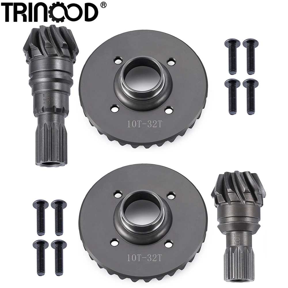 TRINOOD Steel Front Rear Diff Gear Drive Bevel Gears 10T-32T for 1/5 T-RAXXAS X-MAXX Upgrade Parts