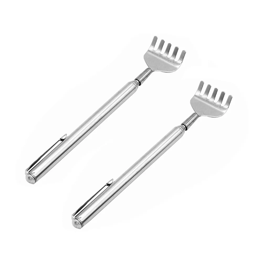 Stainless Steel Back Scratcher Adjustable 7.1inch 21Inch Telescopic Scratch Tool for Itch Relief Back Massager Portable Metal view 3