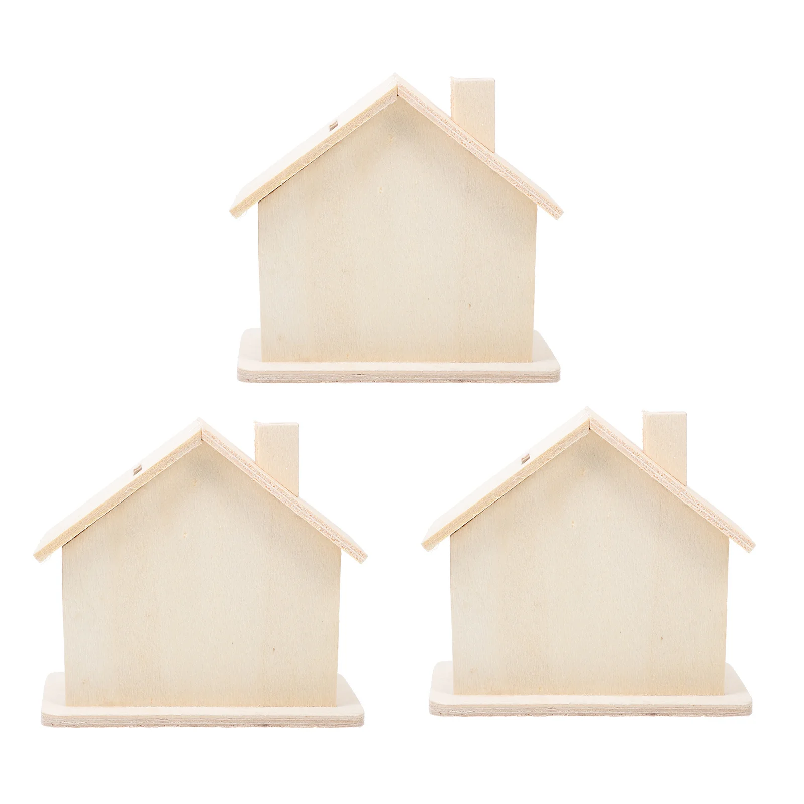 3 stuks hout DIY spaarpot onvoltooide blanco creatieve muntbank kinderen spaardoos wisselcontainer geldopslag