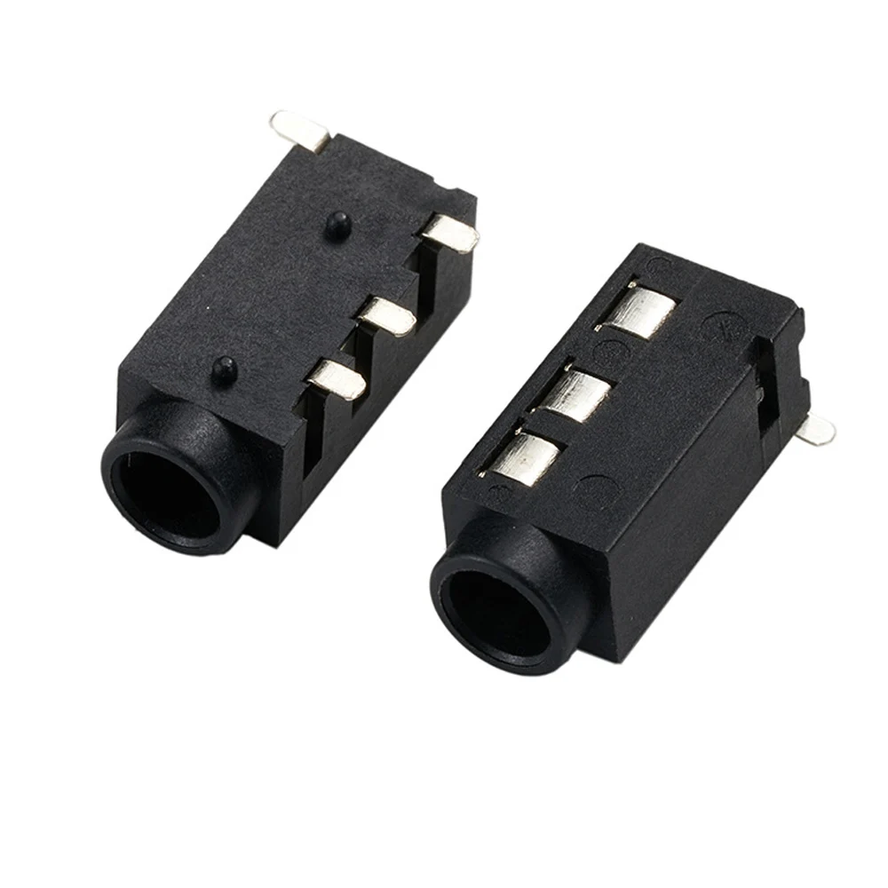 

1000pcs/lot DIP PJ320A PJ320D 3.5MM Headphone Audio Socket Through Holes PCB Horizontal 4 Contact Audio interface Jack Connector