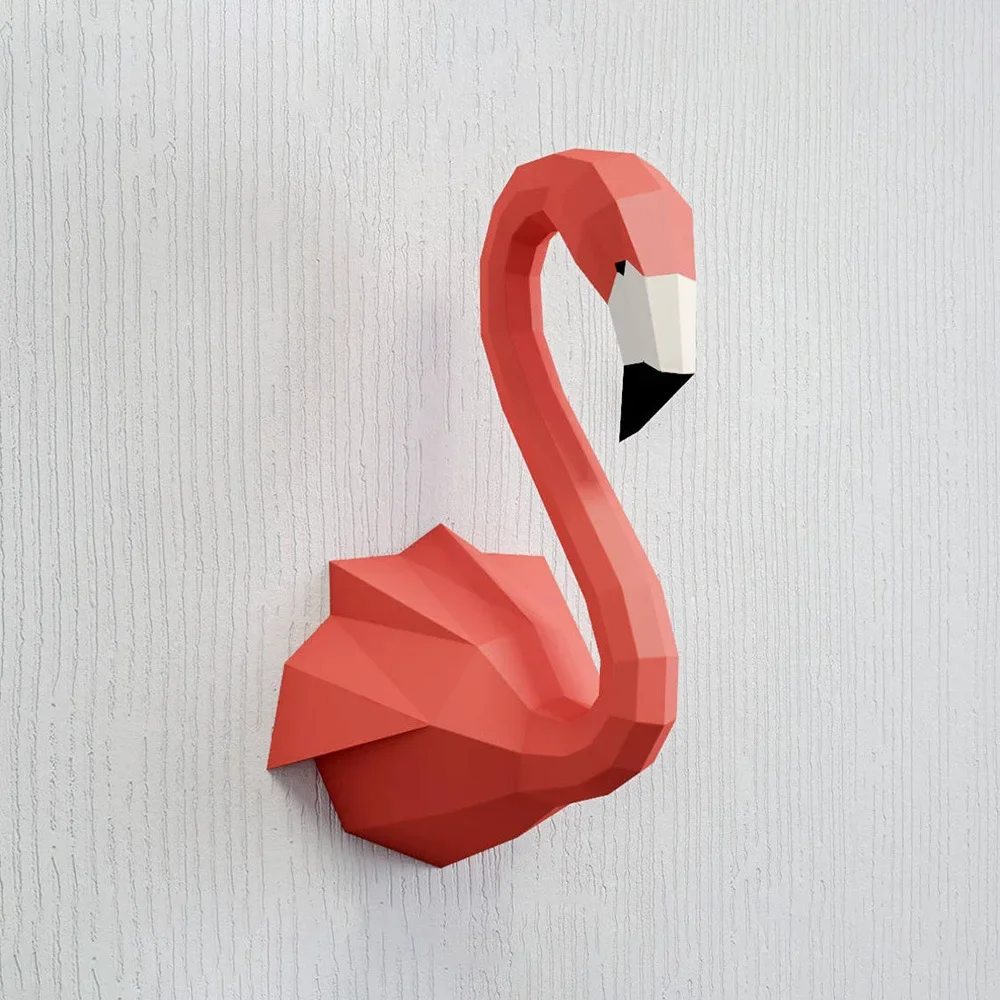 

53cm Flamingo Geometric Paper Model Living Room Decoration Wall DIY Paper-cut Home Decoration Ornaments