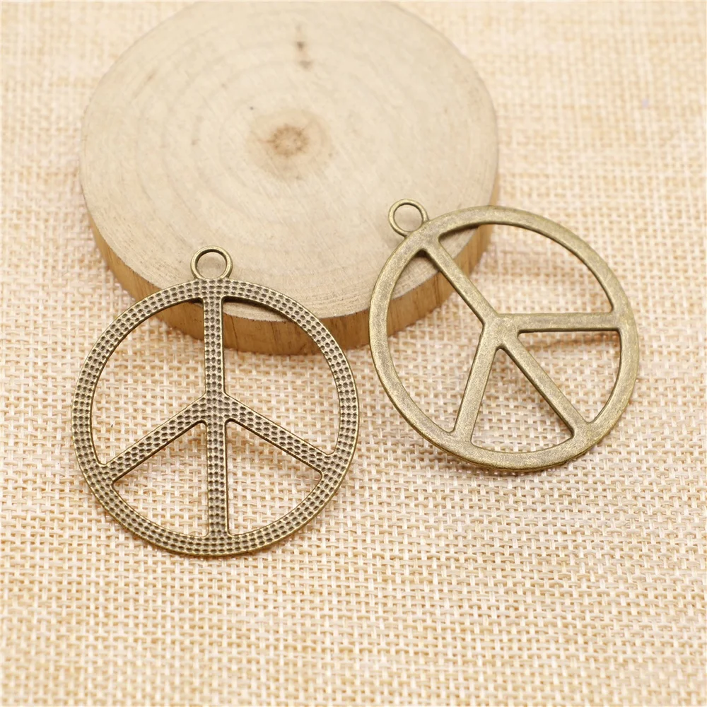 4pcs Peace Sign Charms Pendants for Jewelry Making