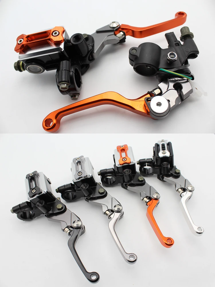 7/8" 22mm Brake Hydraulic Master Cylinder Kit Reservoir Levers For Suzuki RM 85 125 250 RMZ 450 DRZ 400R 400S SM DR250R 250SB