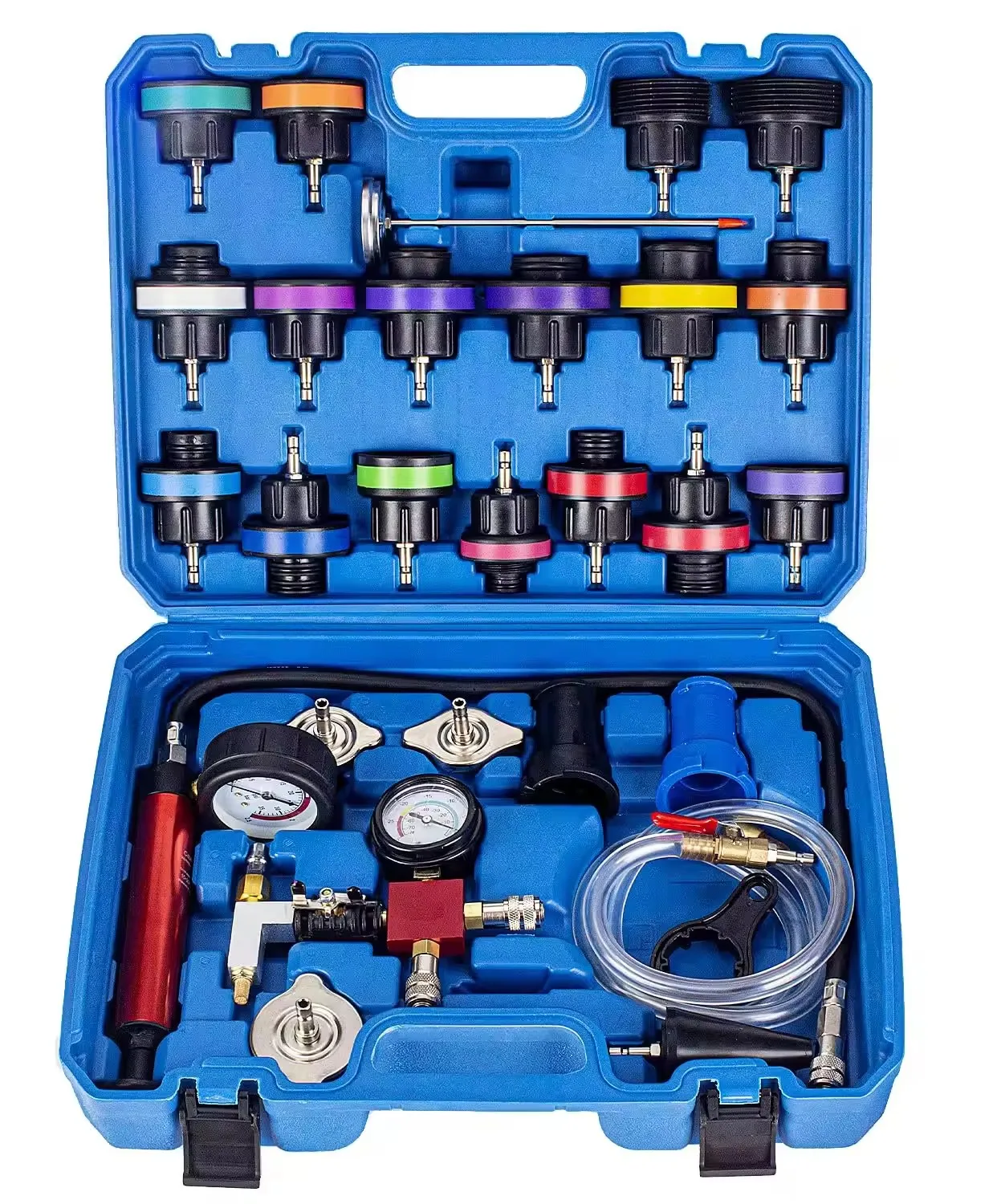 

28-Piece Cooling System Tester Cooling System Pressure Device Compressed Air Tool Coolant Pump Water Tank Leak Detector Tool
