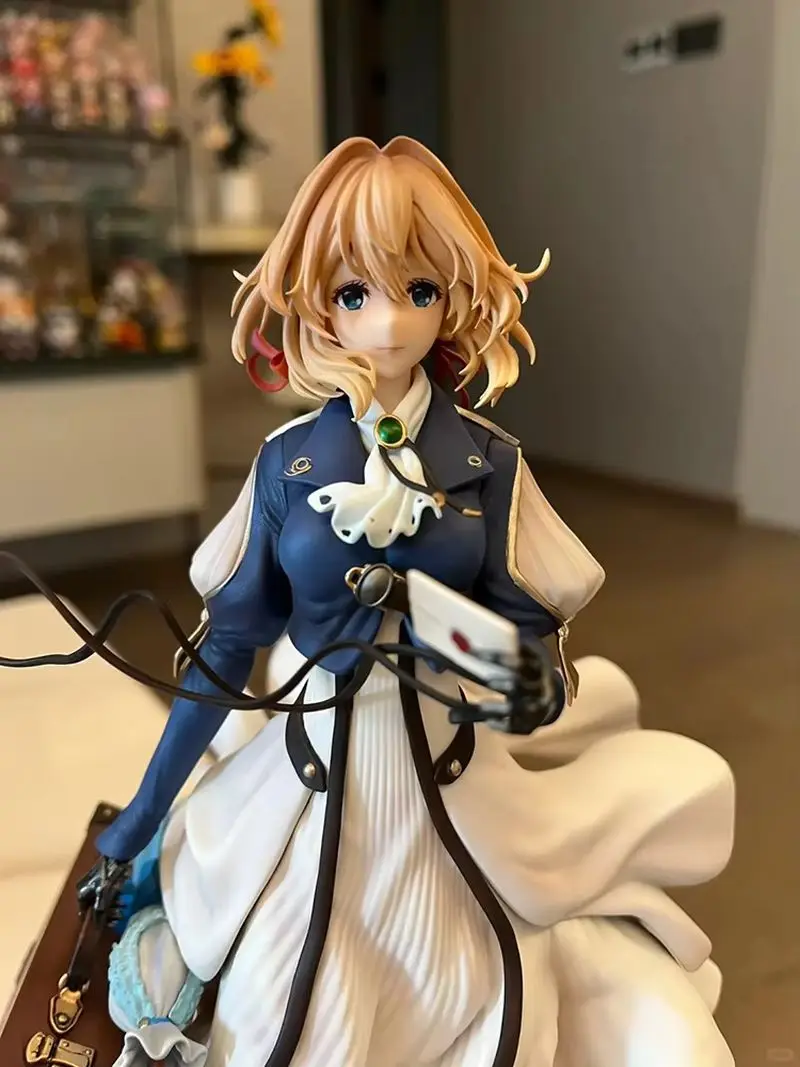 New 25cm Violet Evergarden Handmade Violet Eternal Garden Gk Tide Play Anime Girl Statue Model Tabletop Decoration Xmas Gift Toy