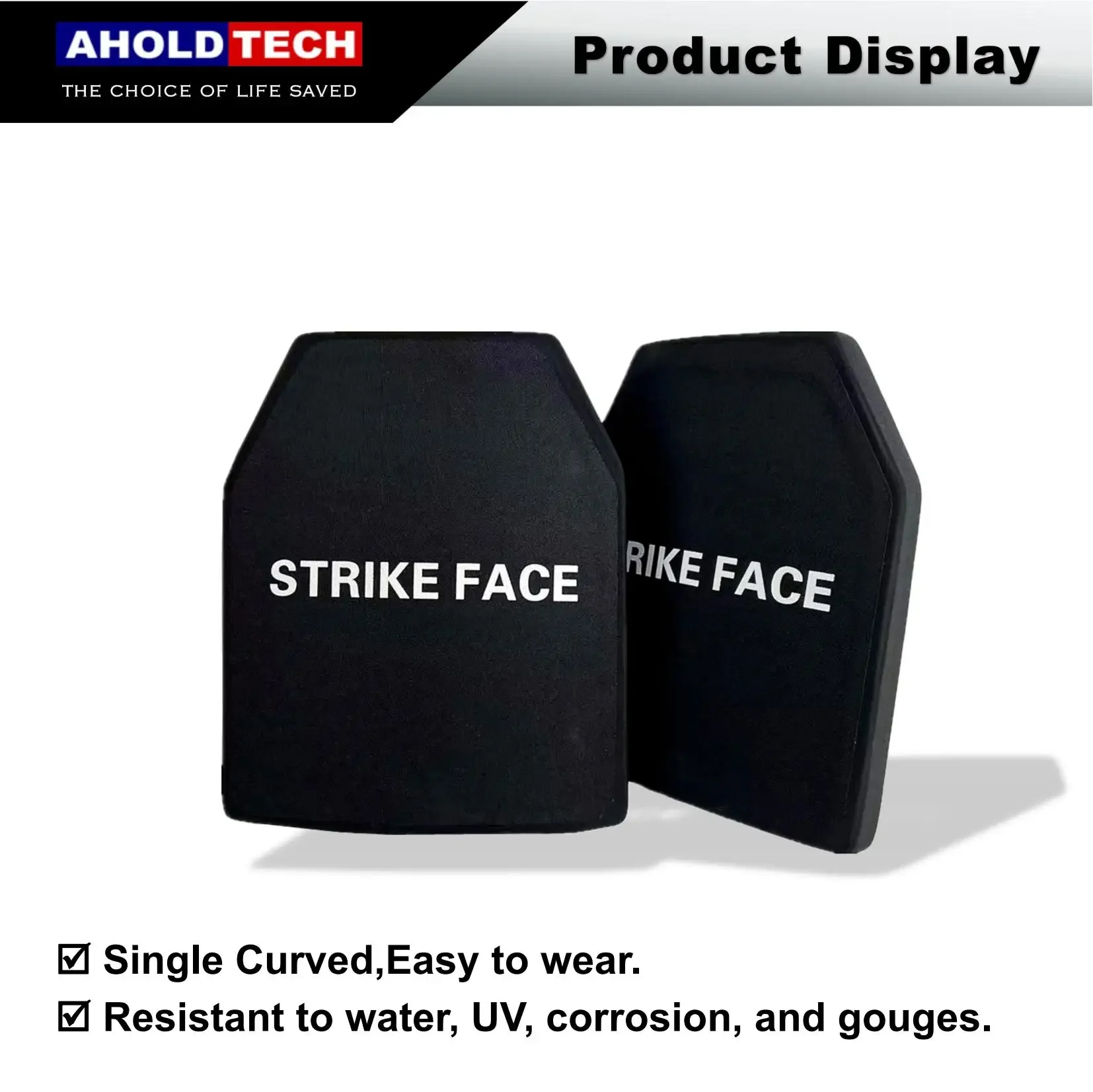 Protection Plate Aholdtech 1PCS 10X12  Stand Alone PE+Alu Hard Panel Board Body Vest