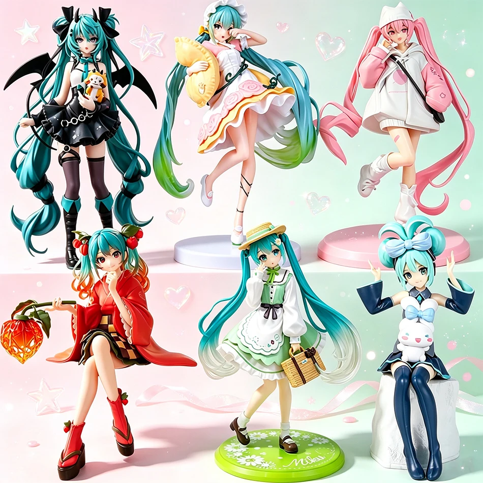 Animation Hatsune Miku Handgefertigte Ländliche Hatsune Miku Figuren Hatsune Miku PVC-Modell Anime-Dekoration Weihnachtsgeschenk